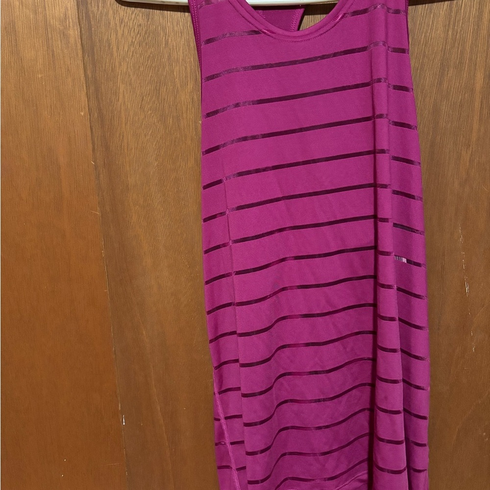 Athletic Works Pink Striped Tank Top Size Medium NWT